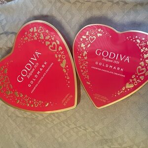 Heart Tins from Godiva Chocolates. Matching set, no chocolate included.